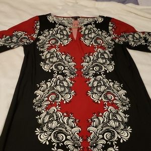 Cute black and red dress size 2x new never worn